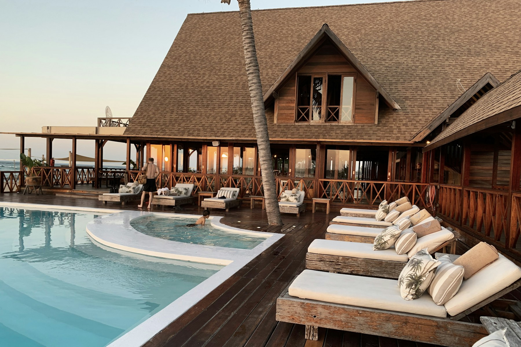 Resort swimming pool and comfortable holiday accommodation